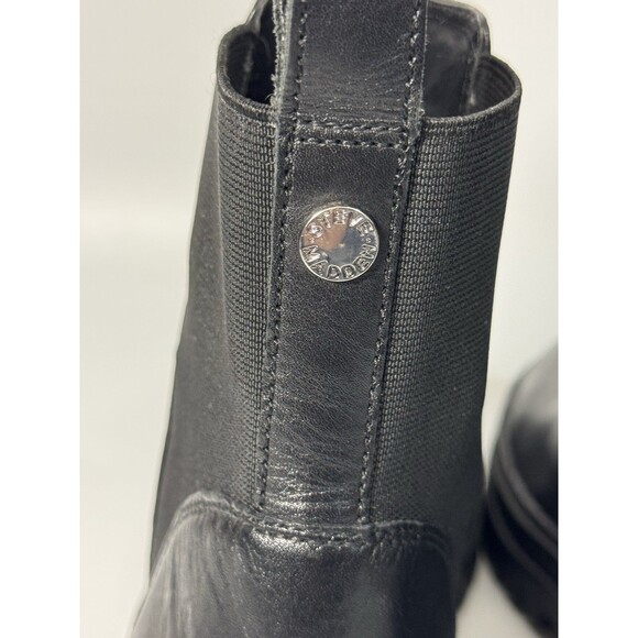 Steve  madden ankle boots size 8 medium black leather - Picture 6 of 16
